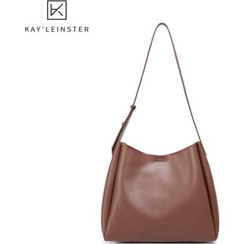 WomenS Tote Sac Bag 2021 Handbag New Trendy Simple Fashion Large-Capacity Leather Shoulder Bucket Bag Adjustable Shoulder Strap