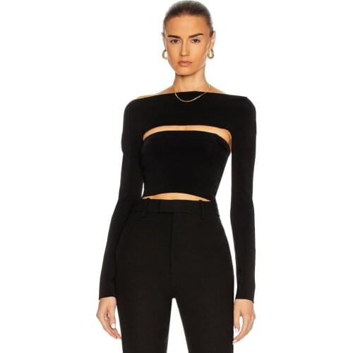 Women Luxury Solid Nude Sexy Hollow Out Black White Camis Tops 2021 Celebrity Designer Fashion High Street Top