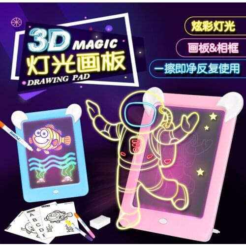 1 Computer 3d Noctilucent Drawing Graffiti Doodle Tablet Magic Lamp-Fun Fluorescent Pen Educational Toys For Boys And Girls
