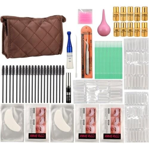 1 Kit baisidai 17in1 Eyelash Lashes Extension Curler Kit Perming Glue Perm Full Bag Set