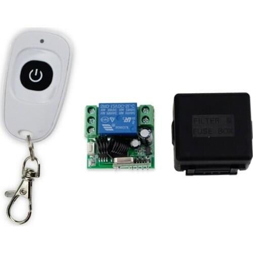 315MHz/433MHz DC12V 1CH Wireless Remote Control White Plastic Switch Door Opener 1/2/3/4 Transmitters with Remote Receiver