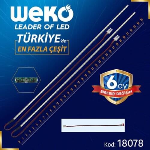 32 UNİVERSAL E-LED 60 LED (4014) 350MM 360-450MA 45-48V DUAL LED + DRIVER + CABLE TOOL