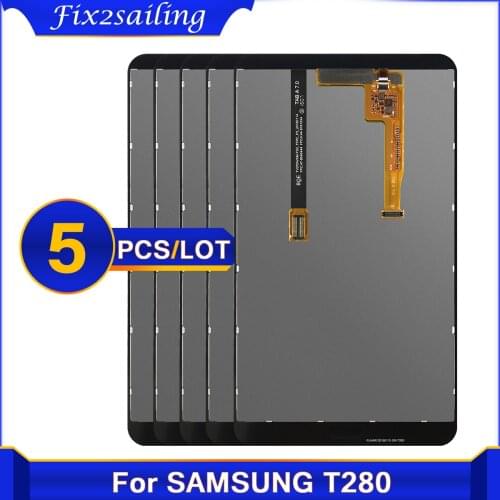 5 Pcs For Samsung Galaxy Tab A 7.0 2016 T280 T285 LCD Display Touch Screen Digitizer SM-T280 SM-T285 LCD Screen Panel Assembly