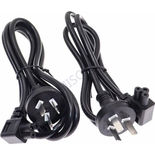 Australia SAA Angled to IEC320 C5 Adapter Power Cord, H05VV-F 3G 0.75mm ,SAA standard Type I power line Cables For Laptop TV