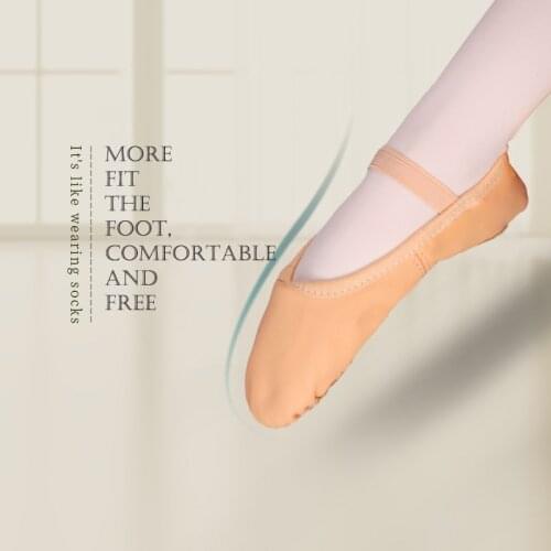 PU Leather Dance Shoes Ballet Shoes For Girls Professional Soft Cow Suede Full Sole Girls Toddler Children Ballet Slippers 21-32