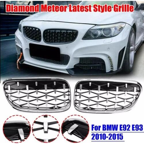 ChromeDiamond Style Car Front Kidney Grilles Grill for -BMW 3 Series E92 E93 2010-2015 Car Racing Grills