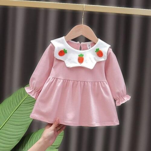 Baby Clothes Girls Dress Autumn Fashion Infant Toddler Lightweight Long Sleeve Dress Cotton Loose Dress Princess Party Dresses