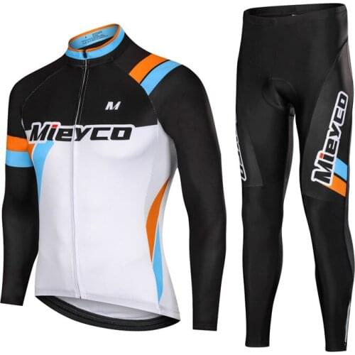 Mieyco Man Pro Long Sleeve Cycling Jersey Sets Breathable 5D Padded Sports Wear Mountain Bicycle Bike Apparel Cycling Clothing