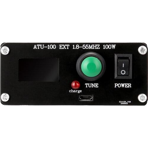 KKMOON New Upgraded ATU-100 EXT1.8-55MHz 100W Open Source Shortwave Automatic Antenna Tuner with Metal Housing Assembled Charger