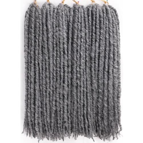 Goddess Faux Locs Hair Crochet Braids Hair 18inch Straight Synthetic Hair Extensions Outdoor Party Fashion Dressing for Women