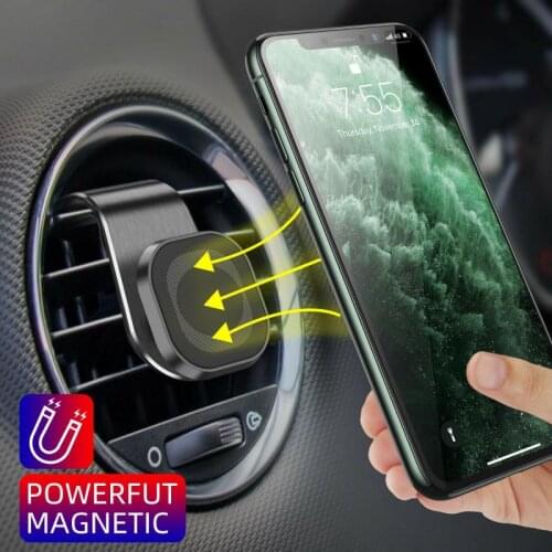 Magnetic Car phone Holder 360° High Quality Air Vent Magnet Mount Bracket With Metal plate For iPhone Xiaomi Huawei Samsung