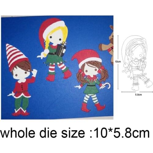 Craft metal cutting dies cut die mold Christmas elf Girl Scrapbook paper craft knife mould blade punch stencils dies