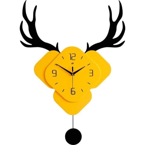 Fashion creative deer head clock Silent Wall Clock ,Silent Wall Clock,Quartz Clocks for Living Room Bedrooms