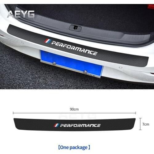 Car Rear Bumper Plate Trunk Guard Carbon Fiber Stickeror For BMW M 1 3 4 5 6 7E Z X M3 M5 M6 Protector Decals Vinyl Accessories