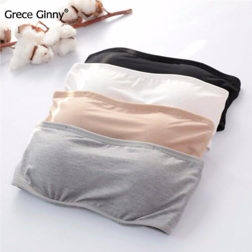 Strapless invisible bra sexy seamless underwear female Active bra thin section gathered non-slip tube top summer