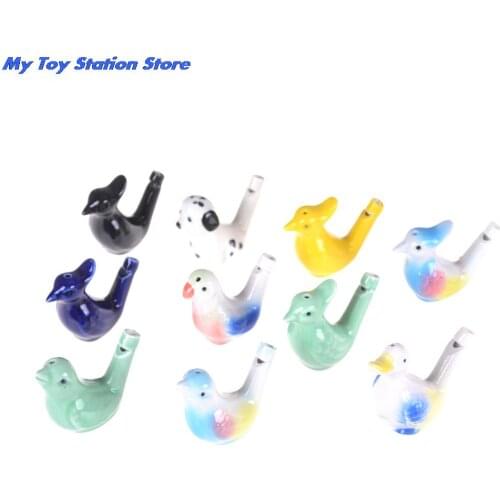 Early Learning Educational Children Gift Toy Ceramic Bird Whistle Musical Instrument Bathtime Musical Toy for Kid