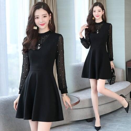 4XL Plus Size Solid Sexy Women Bodycon Office Dress 2021 Vintage Black Mini Dresses Autumn Winter Elegant Casual Party Vestidos