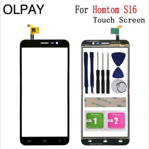 Phone Front Glass For Homtom S55 S 55 Touch Screen Glass Digitizer Panel Lens Sensor Tools Adhesive+Wipes