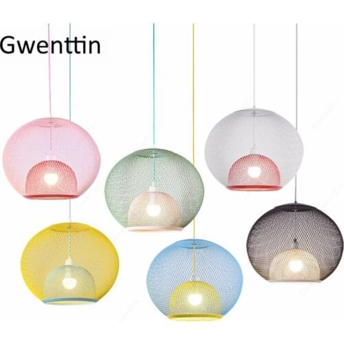 Iron Ball Pendant Light Home Art Decor for Bar Dining Room Kitchen Nordic Loft Industrial Hanging Lamp Modern LED Light Fixtures