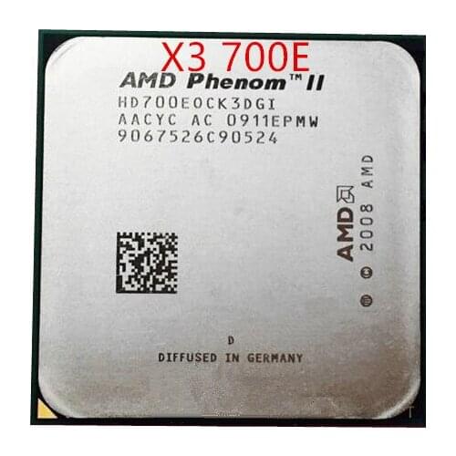AMD Phenom II X3 700E CPU Processor Three-Core (2,4 Ghz/L3 6 M/65 Watt/2000 GHz) sockel am3 am2 + kostenloser versand 938 pin