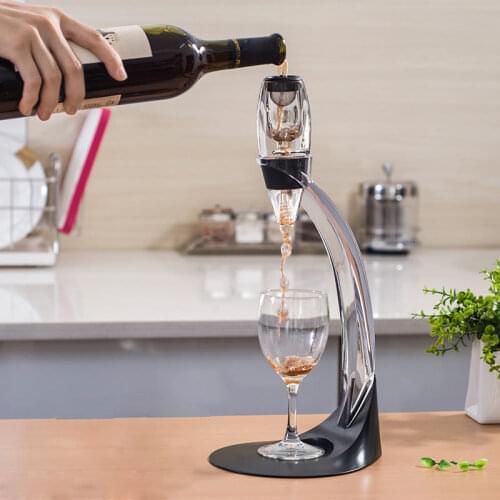 Professional Red Wine Decanter Pourer With Filter Stand Holder Vodka Quick Air Aerator For Home Dining Bar Essential Set Best Pr