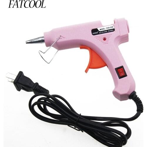 FATCOOL Professional High Temp Heater 20W Hot Glue Gun Repair Heat tool Heat Gun Blue Mini Gun With Trigger US Or EU plug