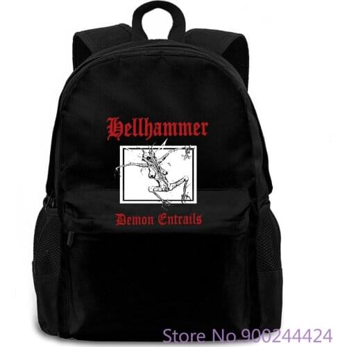 Hellhammer Demon Entrails Death Metal Black Mayhem Blasphemy Grave Von Design Style New women men backpack laptop travel
