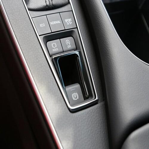 SBTMY Car styling electronic handbrake Stainless steel protection decorative frame cover For Toyota Avalon 2019 2020 Accessories