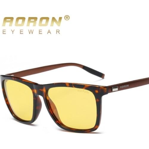 AORON Brand Night Vision Polarized Sunglasses Classic Mens Outdoors Goggles Unisex Driver Driving Glasses oculos de sol N-6108