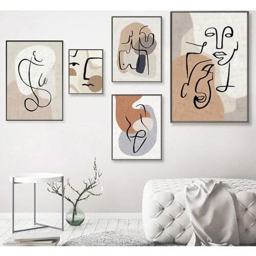 Modern Style Minimalism Abstract Canvas Painting Wall Art Nordic Posters and Prints Wall Pictures for Living Room Decoration