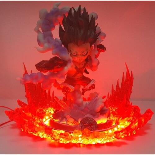 One Piece Lampara Luffy Gear 4 SNAKEMAN Led Night Lights One Piece Anime Lamp Remote Control Color Changing For Bedroom