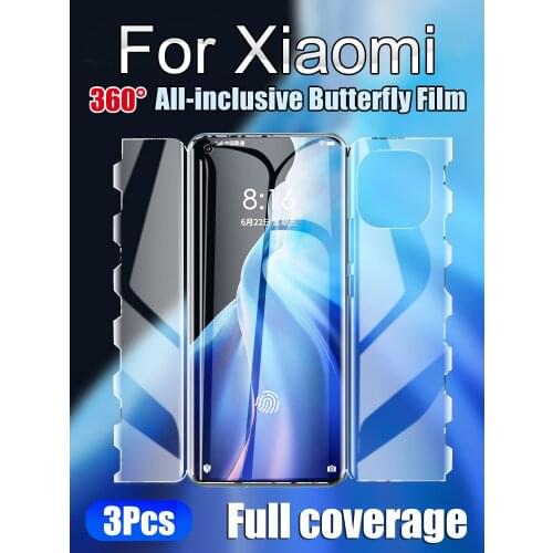 Front Back Screen Protector For Xiaomi 11 Ultra Soft Butterfly Hydrogel Film Mi 10 Pro 10Lite 10S Full Coverage All-Inclusive