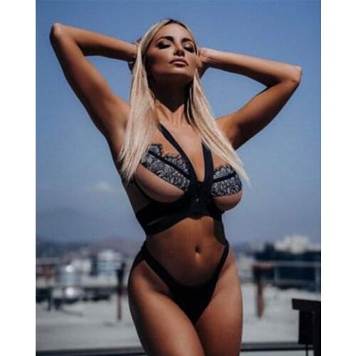 Women bralette Ladies Floral Lace See Through Bra G-string Babydoll Pajamas Sets Lingerie Sleepwear Underwear Bra & Brief Sets