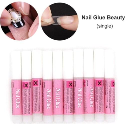 10pcs 2g Nail Glue Mini Professional Nail Adhesive Suitable for Sticky Nails Rhinestone Glue for Professional Salon or Home Use