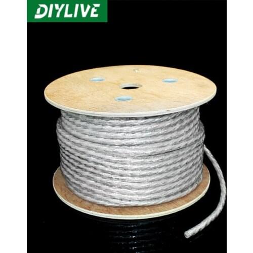 DIYLIVE Leadon/Liton 2-core silver-plated encrypted dual shielded audio signal cable with length of 2 m 3.5RPM dual RCA 1/2