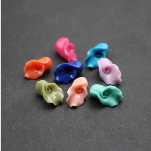 20 pieces/lot) Carved Calla Beads Artificial coral beads 7mm*14mm Mix color for Jewelry making
