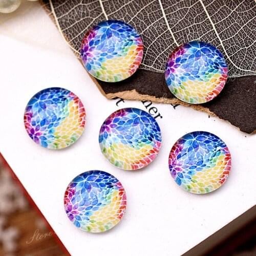 40PCS 12mm)/Round12mm 20mm 25mm 30mm Glass Cabochon DIY For jewelry finding Cameo Setting,Dome Flat Back Beads-301-23
