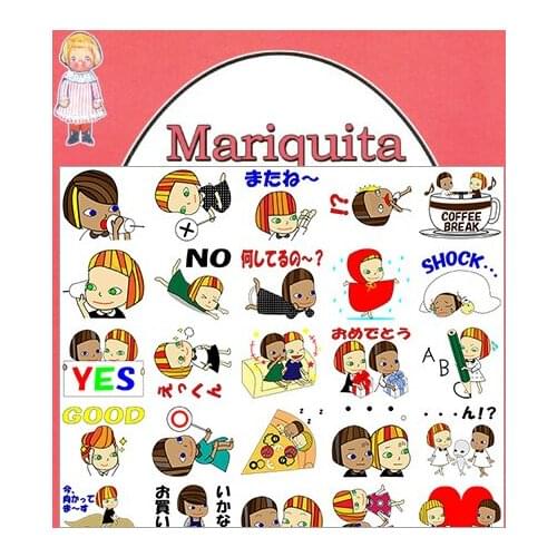 40PCS Funny doll Stickers Crafts And Scrapbooking stickers kids toys book Decorative sticker DIY Stationery