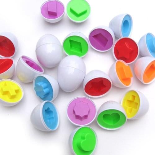 6 Pcs /Set Eggs Learning Education Toys Mixed Shape Wise Pretend Puzzle Smart Baby Kids Learning Toys Tool Educational Toys