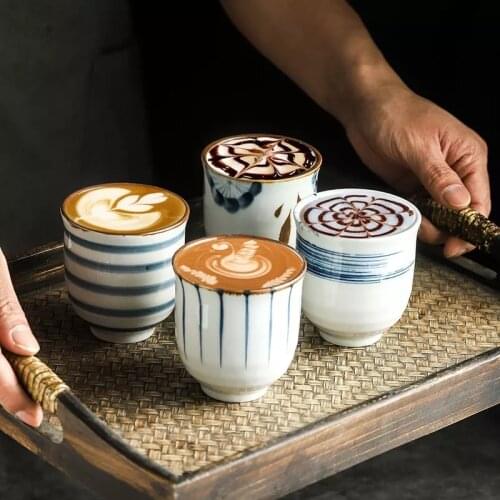 Tea Cup Ceramic coffee Cup Mugs Beer Whiskey Glass Drinkware Cup Latte Specialized coffee shop Utensils 200ml