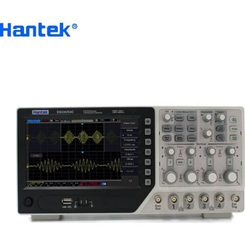 Hantek Official DSO4254C Digital Oscilloscope 4 Channels 250Mhz LCD PC Portable USB Oscilloscopes +EXT+DVM+Auto range function