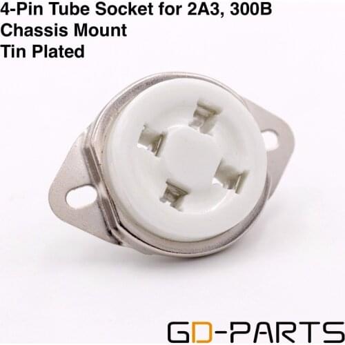 GD-PARTS 4pin Ceramic Tube Socket for 300B 2A3 811 45 71A 5Z3 572B PX4 Vintage Hifi Audio Amplifier DIY 10PCS 50PCS