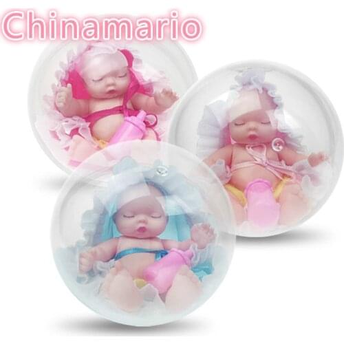 1pcs Reborn baby doll Lovely Sleeping Baby Ball Realistic Newborn Baby Doll Reborn Lifelike Full Body Silicone Babies Dolls Toys