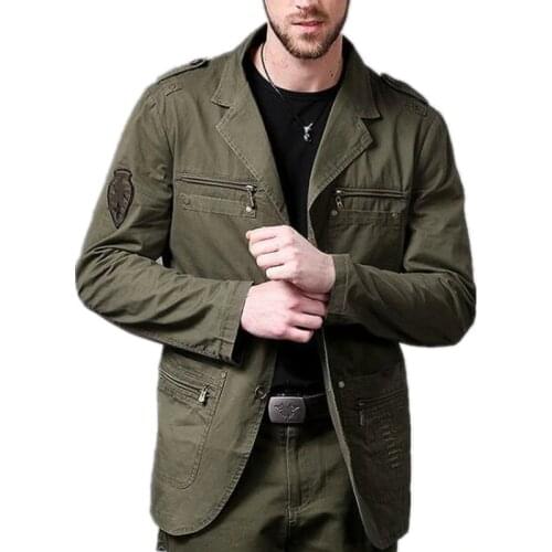 Men Blazer Suit High Quality Army Green Colors casual Thin suits jacket Mens Blazer