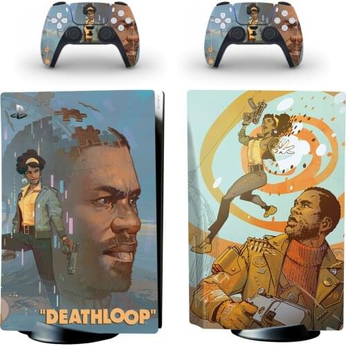 Deathloop PS5 Standard Disc Skin Sticker Decal Cover for PlayStation 5 Console and 2 Controllers PS5 Skin Sticker