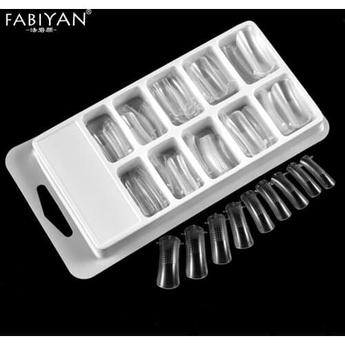 Finger Extension Transparent Quick Builder Nail Art False Mold Forms Gel Tips DIY Manicure Tools 100/120/240Pcs Box
