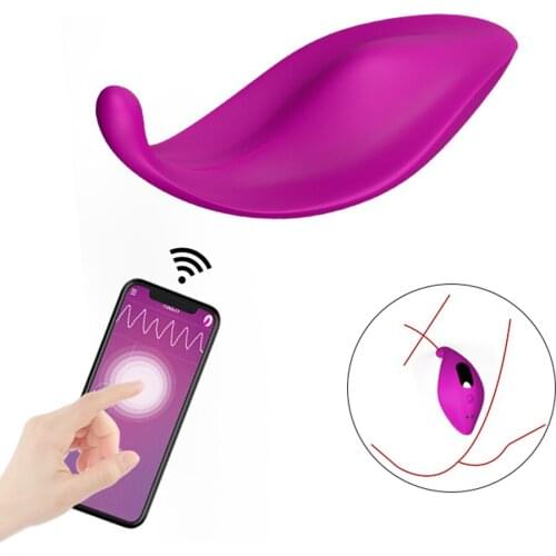 Lnvisible Butterfly Wearable Vibration AV Stick APP Bluetooth Remote Control Fun Tiaodan Female Products Adult