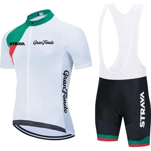 2021 NEW STRAVA Pro Bicycle Team Short Sleeve Maillot Ciclismo Mens Cycling Jersey Summer Breathable Cycling Clothing Sets