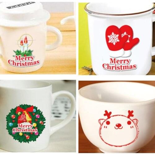 New Cute Cartoon Christmas Stickers Gift Stickers Glass Refrigerator Switch Stickers Car Stickers Red Socks Water Cup Stickers