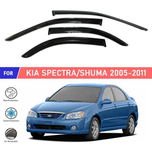 Window deflector for Kia Spectra / Shuma 2005- car window deflector wind guard vent sun rain visor cover car styling decor